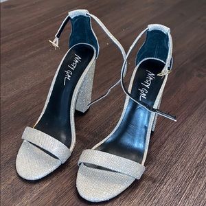 Nasty Gal Gold Glitter Heels